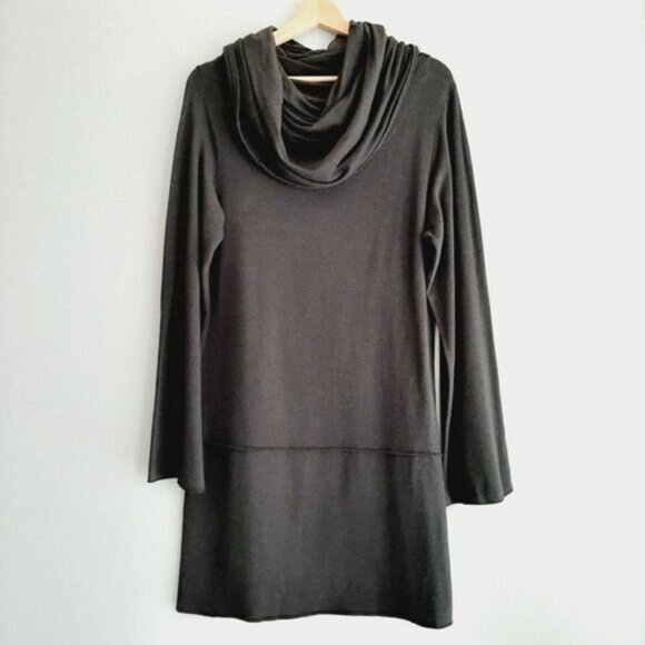 EARTH CREATIONS Mod Hoody Tunic Dress Bamboo Organic Cotton Sz M - Picture 2 of 8